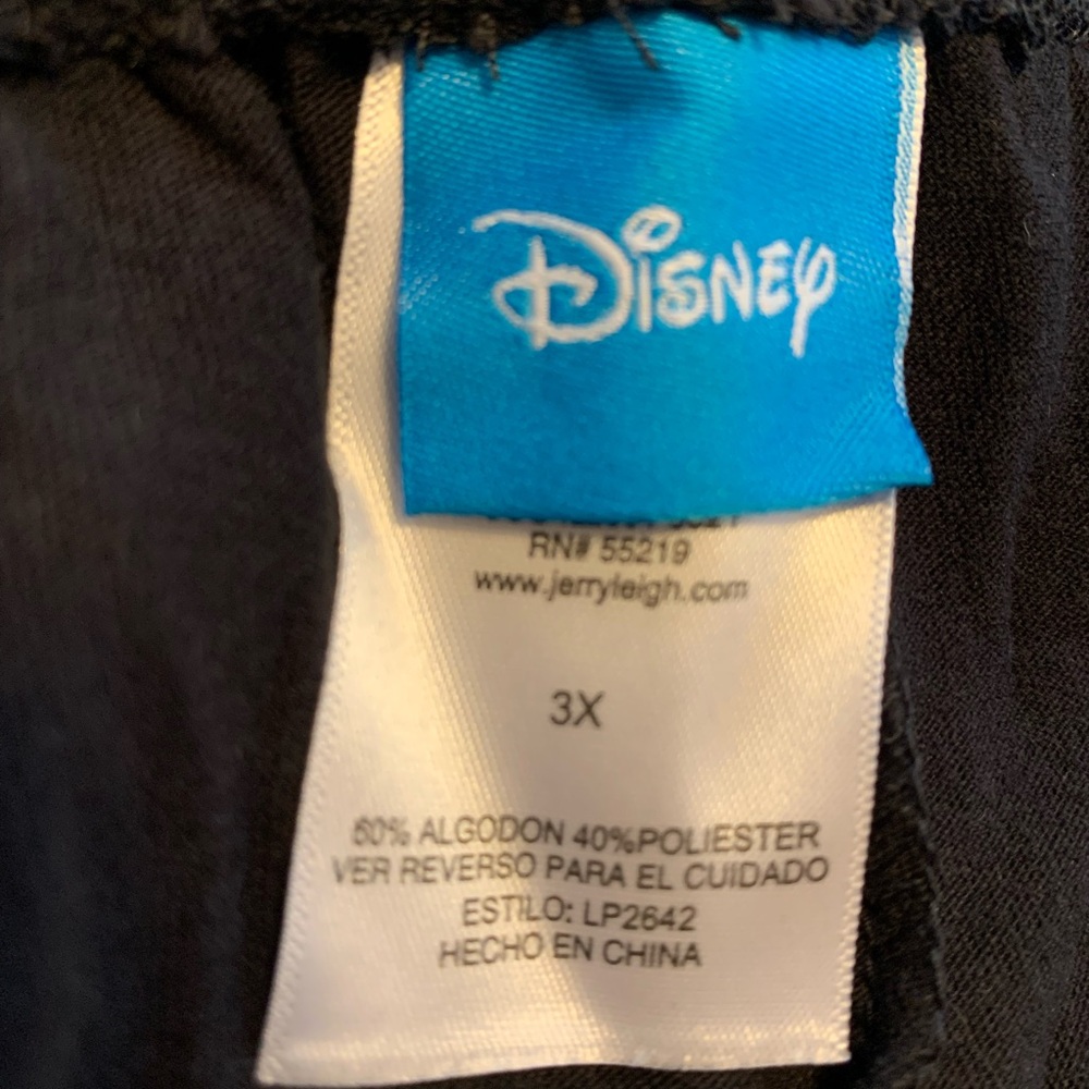 DISNEY ladies size 3X black 60% cotton 40% poly lounge pants NWT - Picture 3 of 9